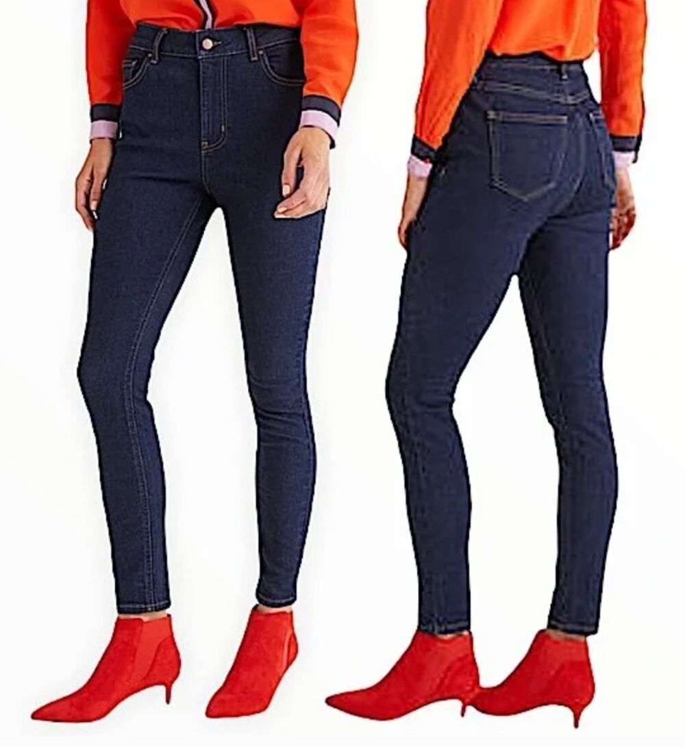 Boden Denim Skinny Jeans Women's 4R 4 Dark Blue Wash T0364